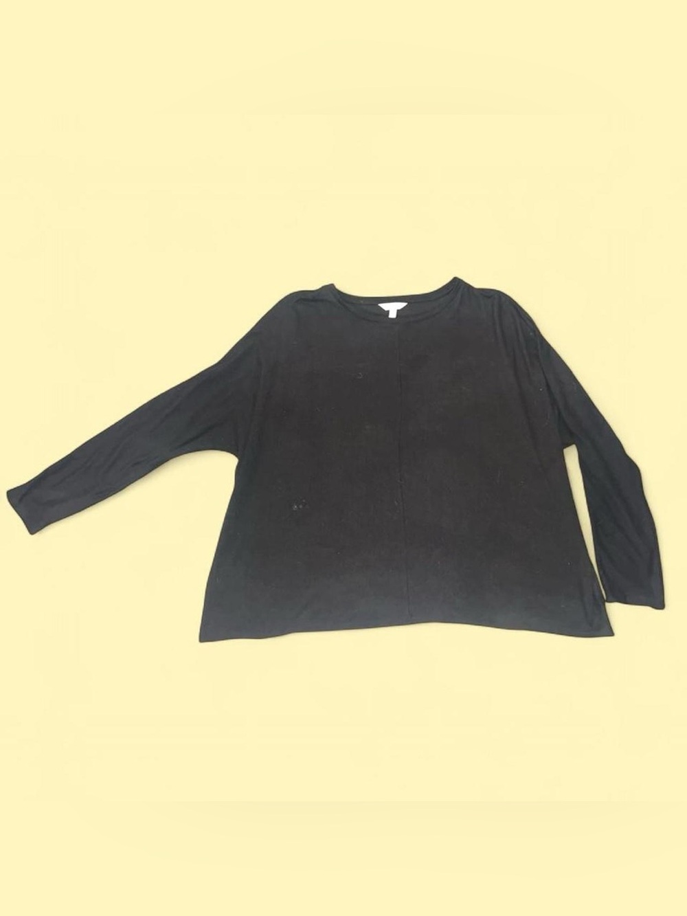 Time and Tru Black Crew Neck Long Sleeve Top